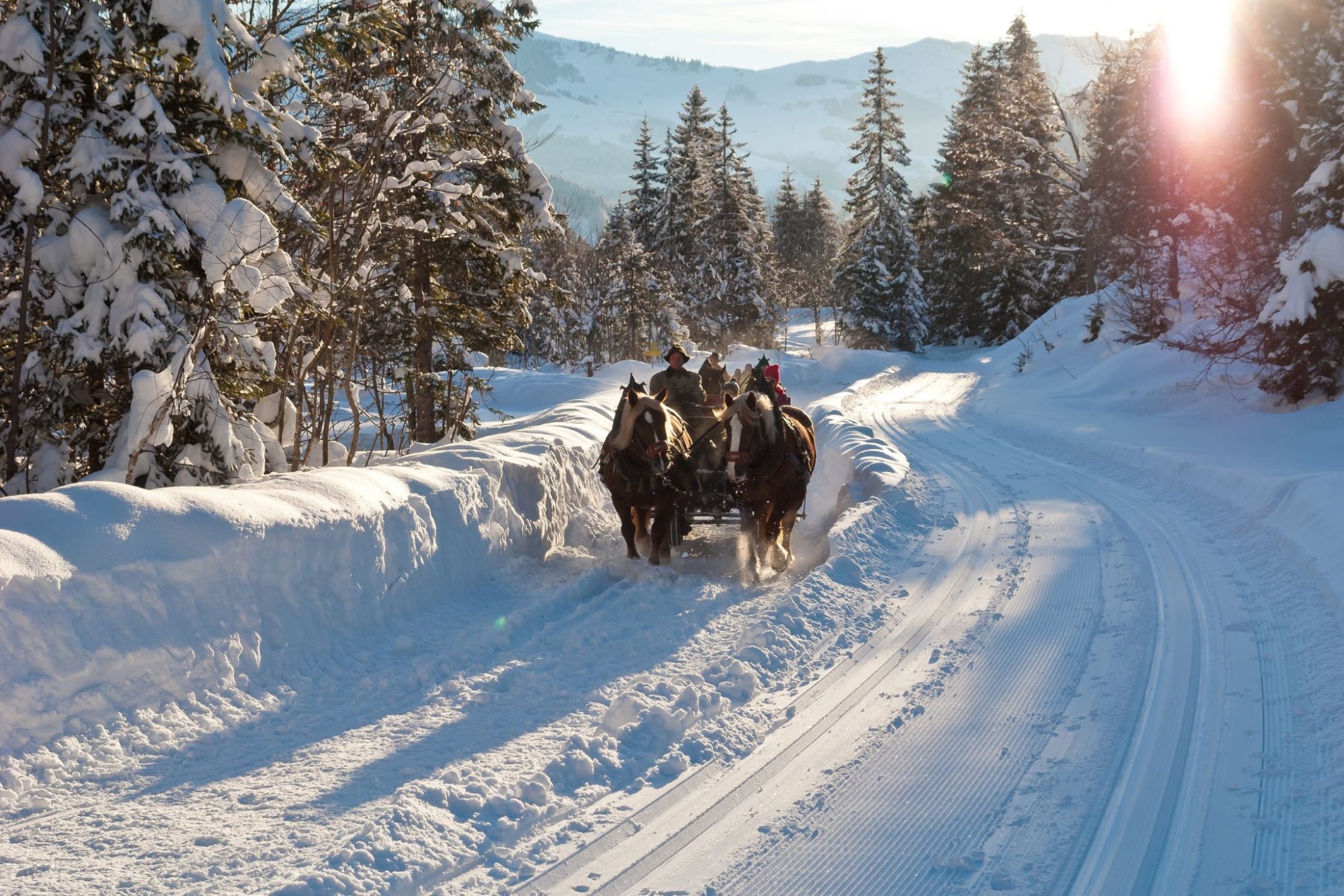 Pferdekutschenfahrt im Schnee am Hochk&ouml;nig in Maria Alm &copy; Hochk&ouml;nig Tourismus GmbH