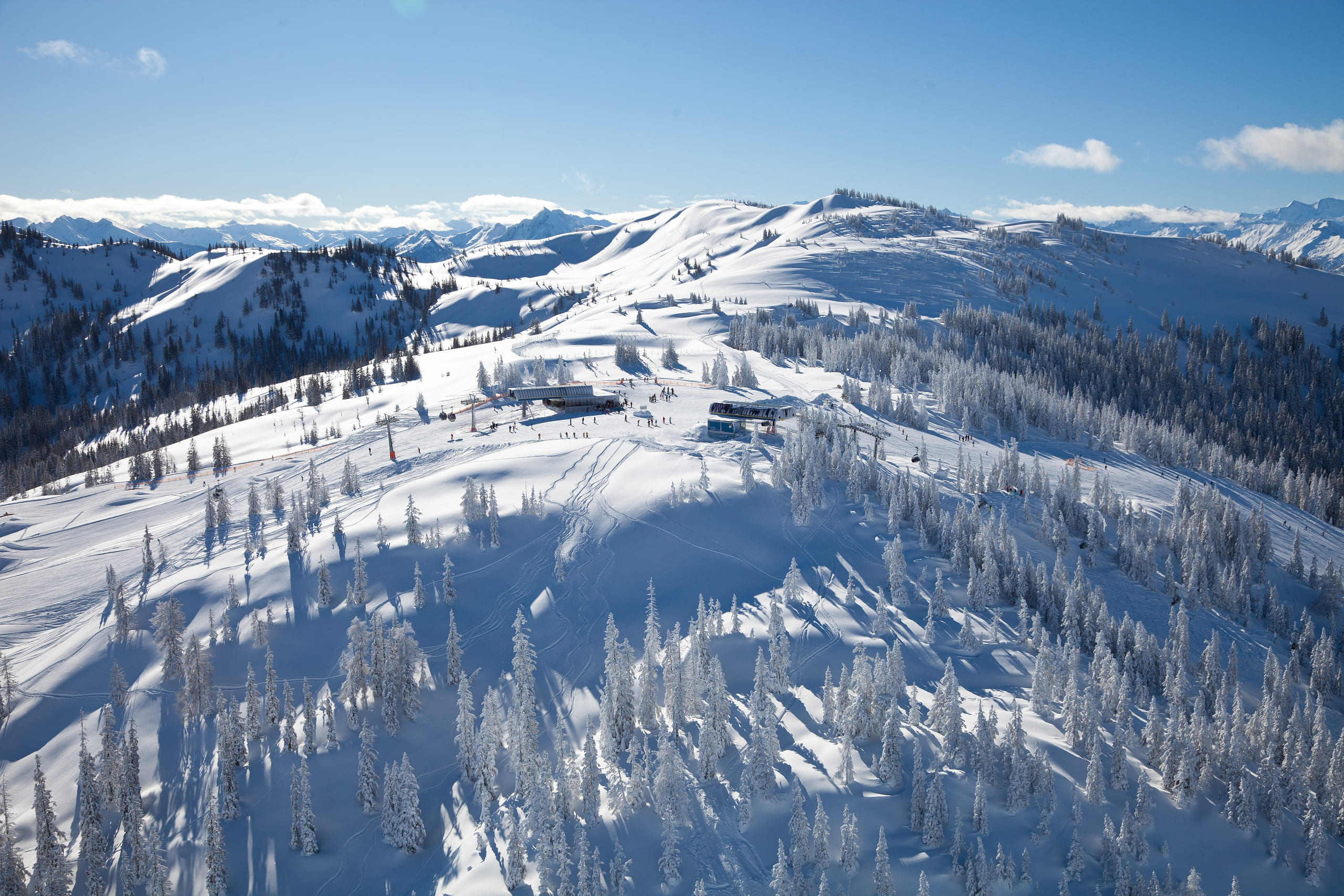 Winterliche Landschaft in der Skiregion Hochkönig. ©TVB_Hochkönig
