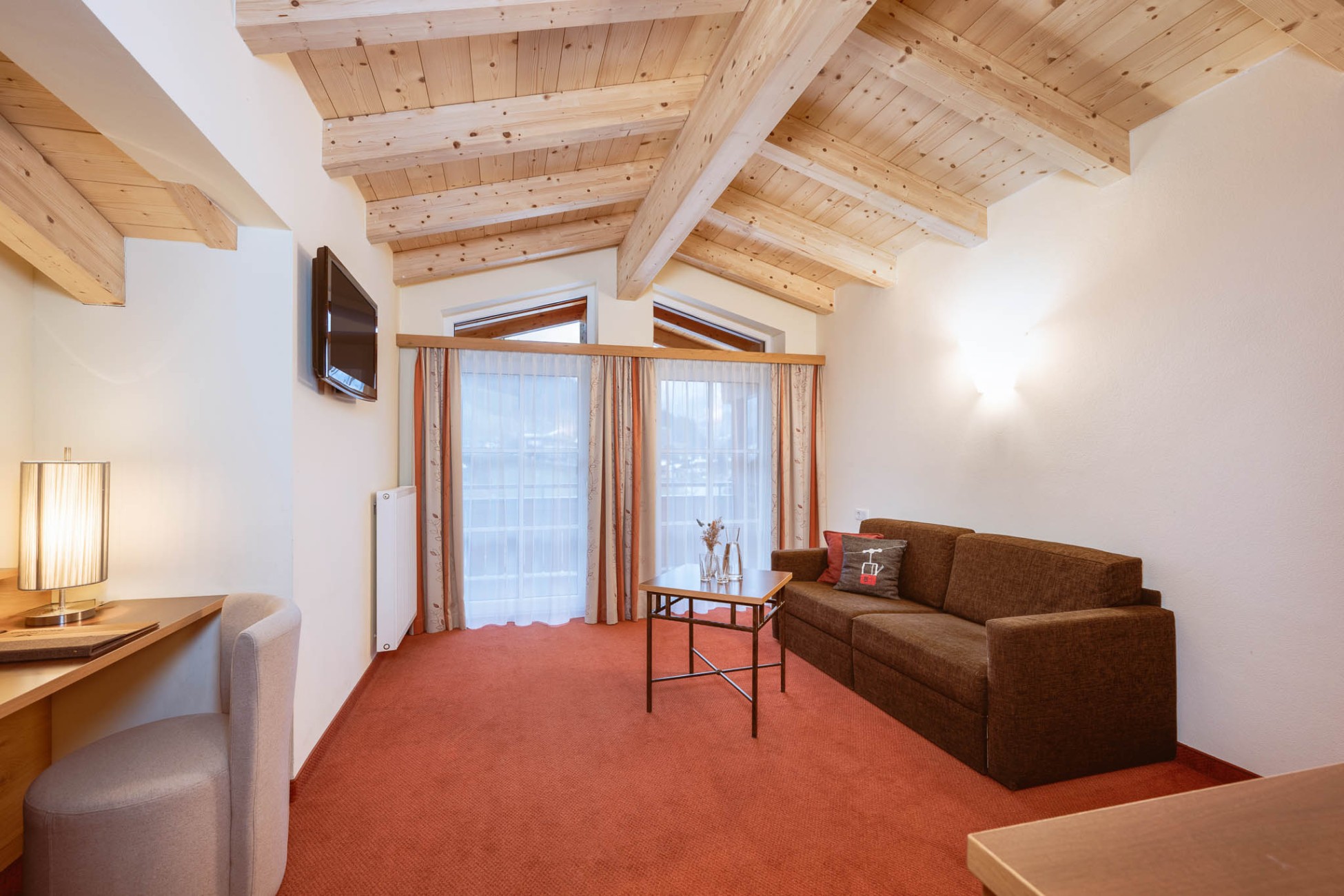 Wohnbereich der Juiorsuite im Hotel Bachschmied.